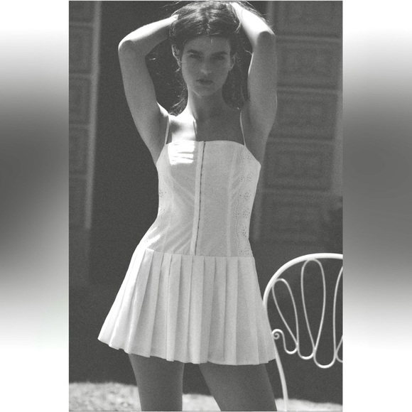 New ZARA Short Embroidered Dress - Picture 1 of 8